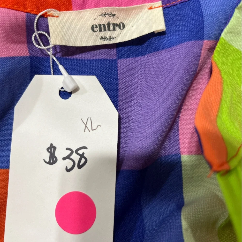 Entro Multicolor Checkered top - Picture 5 of 5